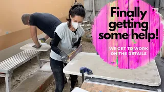 Finally getting some help! We get to work on details! – S02 E26 Sailing Catamaran Boat Progress!