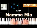 Download Lagu ✅ ABBA - Mamma Mia - MEDIUM Piano Tutorial