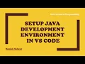 Setup Java Development Environment in Visual Studio Code in Microsoft Windows