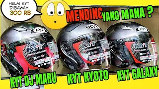 perbandingan helm kyt kyoto vs kyt galaxy vs kyt dj maru helm kyt half face murah