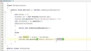 211 User Defined Checked Exception in Java Programming Hindi