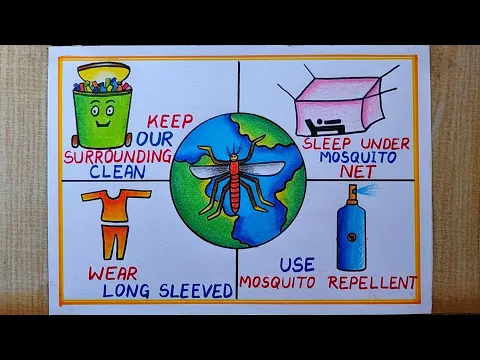 Download MP3 World Malaria Day Poster Drawing easy| How to prevent Malaria Disease Drawing|Mosquito Day Drawing