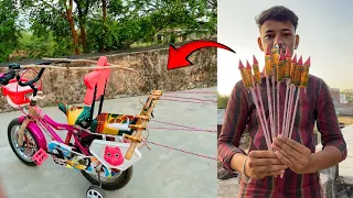दिवाली के रॉकेट इस साइकिल को कैसे चला पाएंगे 🚀😲 || rocket powered bicycle ||