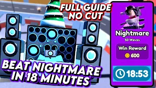 Download HOW TO BEAT NIGHTMARE MODE USING FROST DJ SPEAKERMAN (NO CUTS GUIDE) in Toilet Tower Defense MP3