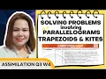 SOLVING PROBLEMS INVOLVING PARALLELOGRAMS TRAPEZOIDS KITES ASSIMILATION PHASE LEAP MATH 9