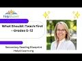 For Grades 6-12 - What to Teach Struggling Readers First