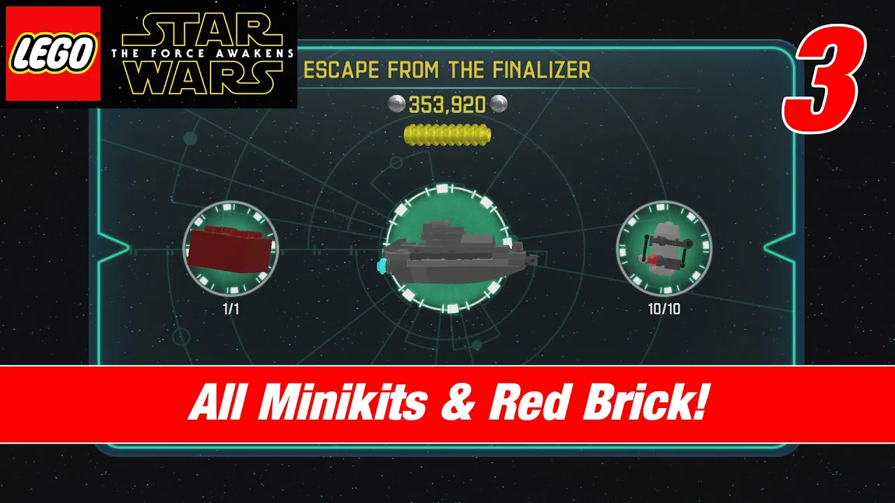 Lego Star Wars The Force Awakens: 5 / Maz's Castle FREE PLAY (All Minikits & Red Brick) - HTG