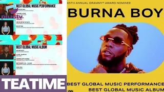 grammy 2023 burna boy secures two nomination nods teatime