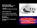 2025 Oculus Meta Quest 1 2 3 S tutorial guide Developer Mode rookie sideloader APK OBB SideQuest