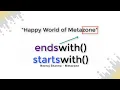 endswith function of string in python startswith function of string in python Neeraj Sharma