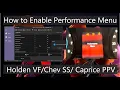 How to Enable Performance Menu on Holden VF Commodore Instrument Cluster