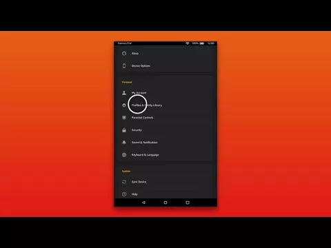 Download MP3 Amazon Fire Tablet: Settings