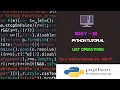 Python Tutorials List Operations Menu Driven Program Day 22 By Ashwath M Shetty