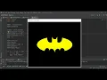 BATMAN logo with Turtle graphics Python