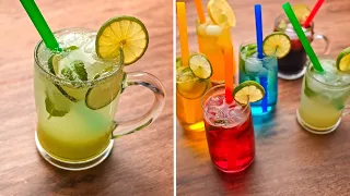 موهيتو سريع في خمس دقايق بنكهات مختلفه يرطب عليكم حر الصيف ليمون ونعناع فيمتو وبدايل كل نكهه 