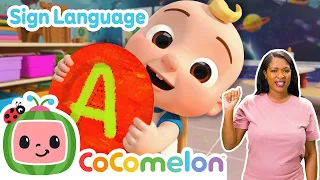 Sing & Sign the ABCs! 🔤🍉 Learn ASL Alphabet for Kids with CoComelon