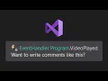 Visual Studio Tip - How to write XML comments in C