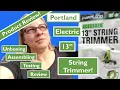 PORTLAND Electric 13 String Trimmer Unboxing Test Product Review Assembly Harbor Freight Deal