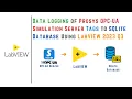Data Logging of Prosys OPC-UA Simulation Server Tags into SQLite Database using LabVIEW DEMO