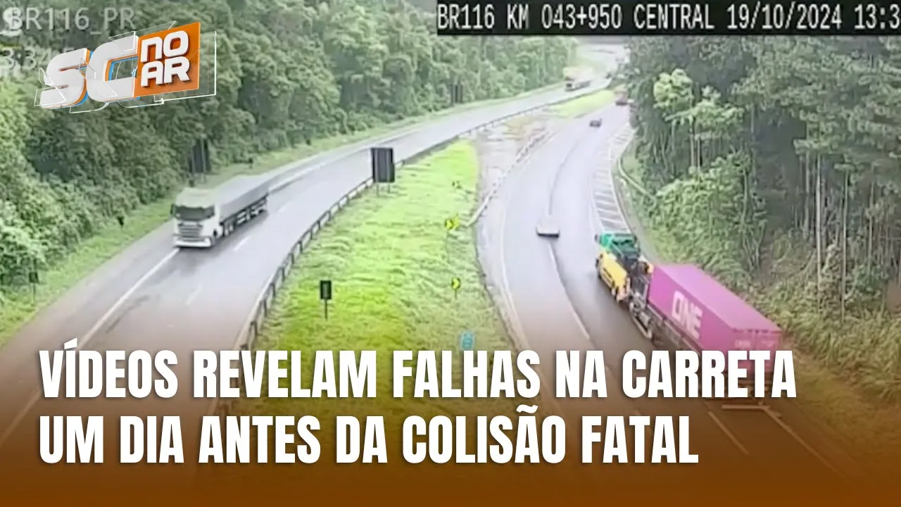 Novas imagens mostram problemas mecânicos na carreta envolvida em tragédia na BR-376