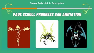 Animated Page Scroll Progress Bar Using HTML CSS and JavaScript