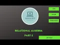 Relational Algebra Part 2 Binary Relational 16