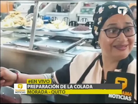 Preparación de la colada morada - Quito
