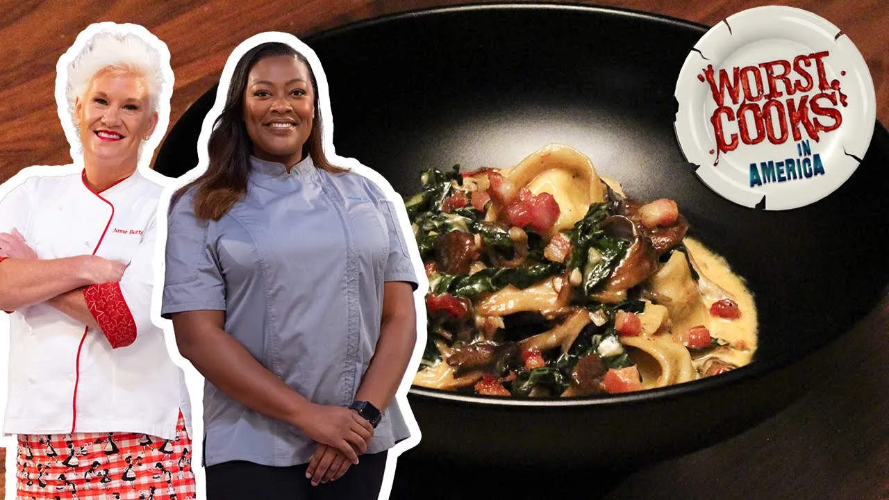 How to Make Tortellini with Anne Burrell & Tiffany Derry   Worst Cooks in America   Food Network