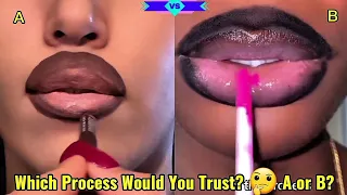 💄 A vs B Lip Combo Challenge | Which One Wins? 🏆