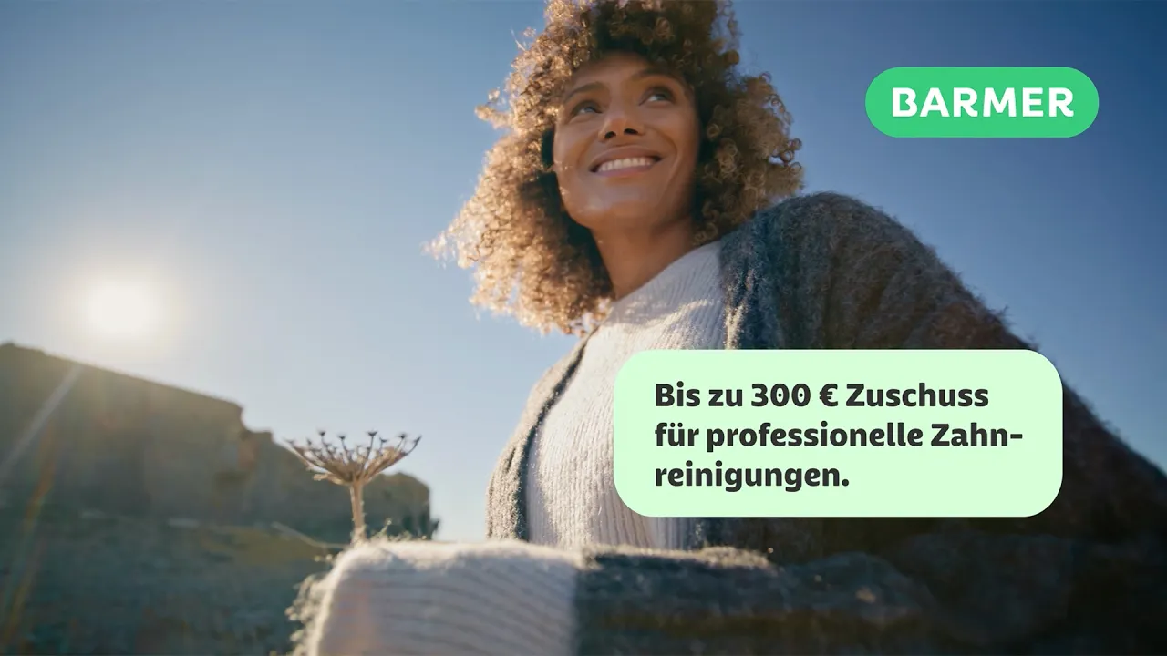 BARMER — BARMMER — Up to €300 for professional dental cleanings (YouTube video ad)