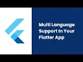 Flutter Localization Tutorial Multi-Language App in Flutter Step by Step
