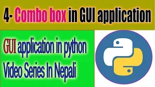 4-Combobox with tkinter module GUI application series with tkinter
