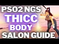 PSO2 NGS Salon Guide THICC Body Character Creation Sliders