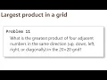 Project Euler Problem 11 part 2