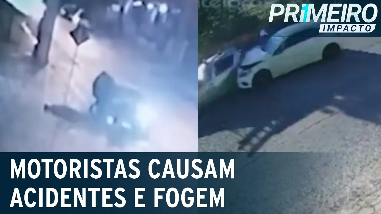 Flagra: carros de luxo provocam acidentes e fogem sem prestar socorro | Primeiro Impacto (13/07/23)