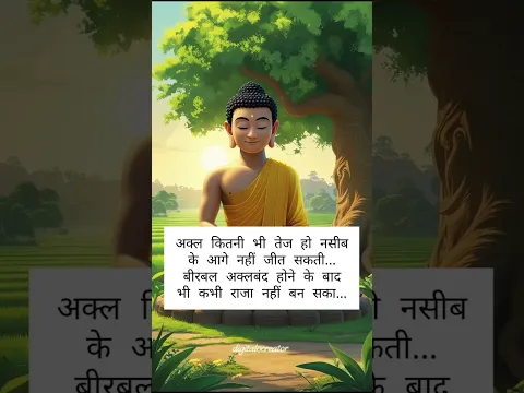 अक्ल कितनी भी तेज हो नसीब #buddhansh #motivational #gautambudhastory ‍#trendingshorts #viralvideo