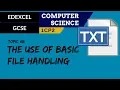 80 EDEXCEL GCSE 1CP2 The use of basic file handling operations