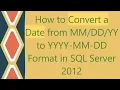 How to Convert a Date from YY to YYYY-MM-DD Format in SQL Server 2012