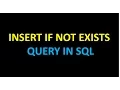 Sql - Insert if not exists query