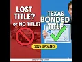 How to Get a Bonded Title in Texas Updated 2026 Step-by-Step Guide
