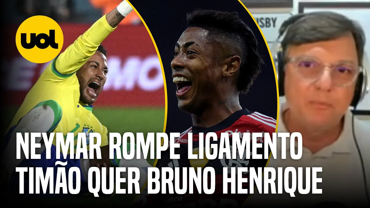 ???? NEYMAR ROMPE LIGAMENTO E FARÁ CIRURGIA; CORINTHIANS QUER BRUNO HENRIQUE; MAURO CEZAR COMENTA