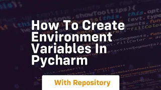 How to create environment variables in pycharm