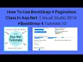 How to use bootstrap 4 pagination class in asp net visual studio 2019 4 tutorials 10