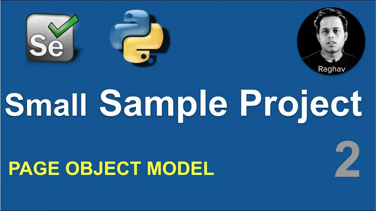 Selenium Python Small Sample Project | Page Object Model POM