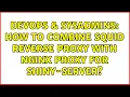 DevOps SysAdmins How to combine squid reverse proxy with nginx proxy for shiny-server