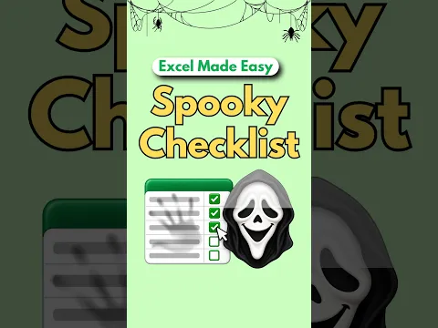 Halloween Checklist in Excel 👻 Watch What Happens!