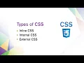 Types of CSS with example Inline CSS Internal CSS External CSS