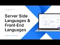 Exploring Server Side Languages for Dynamic Web Development