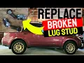 How To Replace Subaru Broken Wheel Stud Front Rear SH Forester
