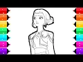 Coloring Zoey from K-Pop Demon Hunters Coloring Pages